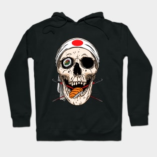 Kawaii Japanese Anime Skeleton Sushi Halloween Hoodie